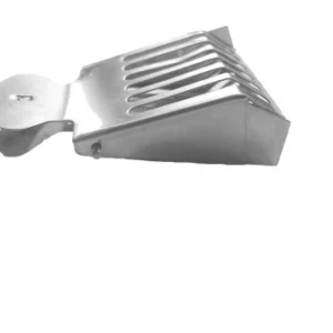 Infångningsbur i metall med nypa, används för att fånga och hålla drottningar vid märkning.