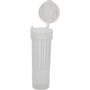 Transparent NC Kläckbur i plast med lock, används för kläckning och skydd av unga drottningar.