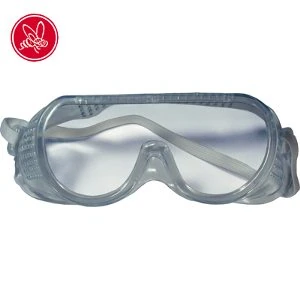 Skyddsglasögon med klar plast och elastiskt band, lämpliga vid oxalsyrebehandling och hantering av kemikalier
