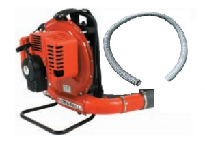 Kraftfull biblås med 5 hk motor och 3 meters slang, utrustad för effektiv tömning av honungslådor i bigården.