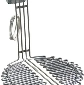 Rostfritt värmeelement med termostat och rund värmeslinga, anpassat för Dana Api Mega Therma silsystem.