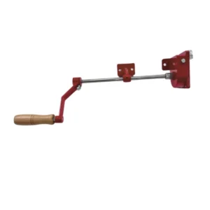 Handvev i metall med trähandtag till LP:s 4-ramars honungsslunga, utrustad med växlar och bromsfunktion.