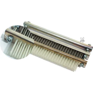 Handhållen honungslossare i rostfritt stål med livsmedelsgodkända plastnålar, idealisk för hobbybiodling.