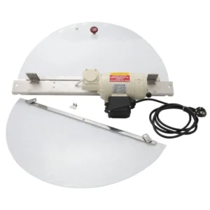 Motor med växel 80 W för uppgradering av manuell honungsslunga till eldrift, med 60 cm behållare och skyddsskärm.