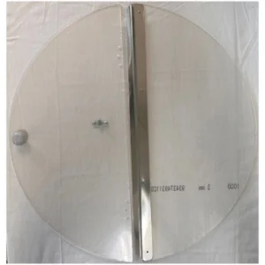 Tvådelat plexiglaslock till LP:s 108281LP 4-ramars slunga, med knopp och metallist för enkel hantering.