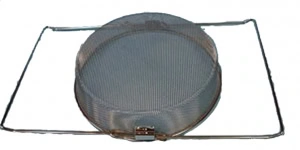 Grovsil i rostfritt stål för placering vid slungans utlopp.