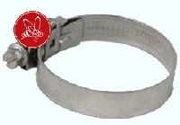 Rostfri slangklämma 1½” 32–50 mm för säker fastsättning av slang i biodling och vätskehantering.