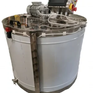 Helautomatisk självvändande 6-ramars slunga i rostfritt stål från LP:s med digital styrning och dubbla utlopp för effektiv honungshantering.