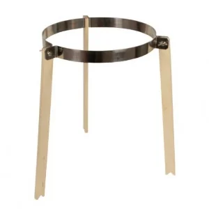 Stativ till sil 32/45 cm, i hårt trä med rostfritt stålband. Passar hinkar Ø 32–90 cm.
