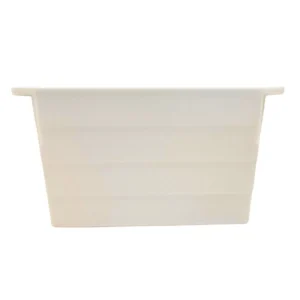 Vit foderram LN i livsmedelsgodkänd plast med räfflade innerväggar och konisk form, rymmer cirka 4 liter.